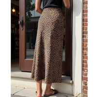 Leopard Print Long Skirt