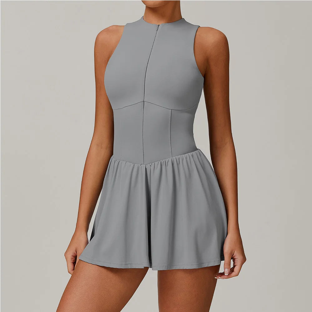 Jaleesa One-piece Zipper Yoga Rompers