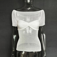 See Through Mesh Crop Top