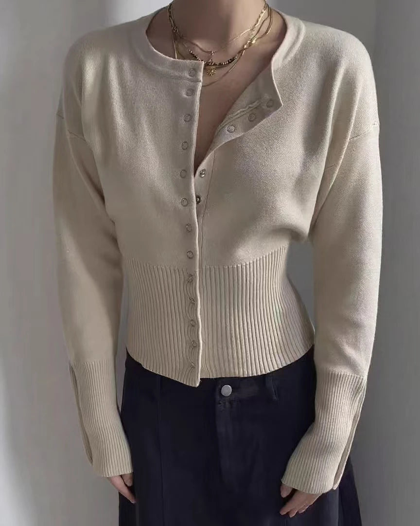 "It Girl" Waist-Detail Cardigan