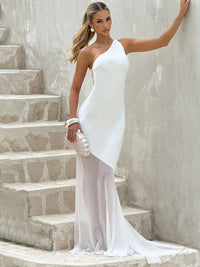 One Shoulder Backless Sexy Maxi Dress