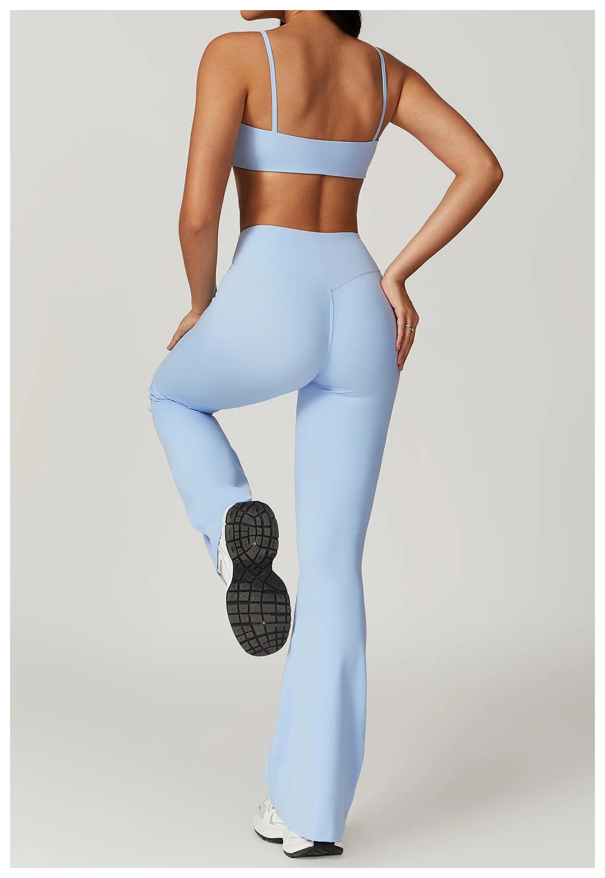 Short Sleeve Gym Crop Top High Waist Legging Set