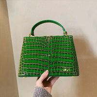 High-quality Crocodile Print Handbag