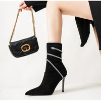 Serpentina Velvet Heel Boots
