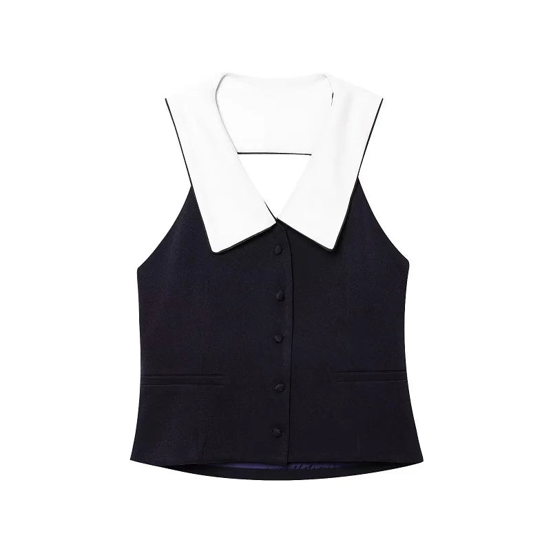 Waistcoat Backless Sleeveless Vest Tops