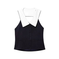 Waistcoat Backless Sleeveless Vest Tops