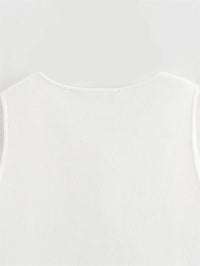 Cropped Sleeveless Knit Vest