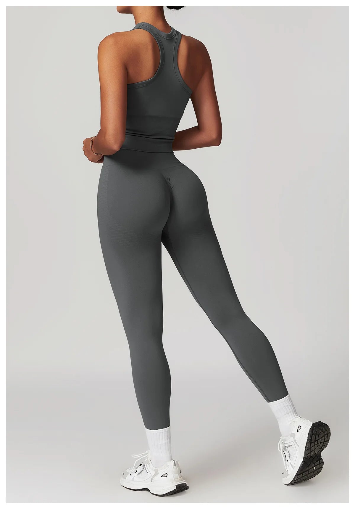 2pcs Seamless Yoga Short / Leggings Set