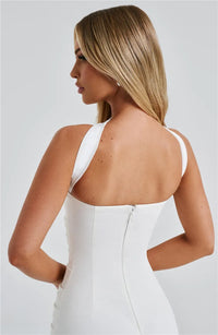 Scarf Collar Strapless Sexy Maxi Dress