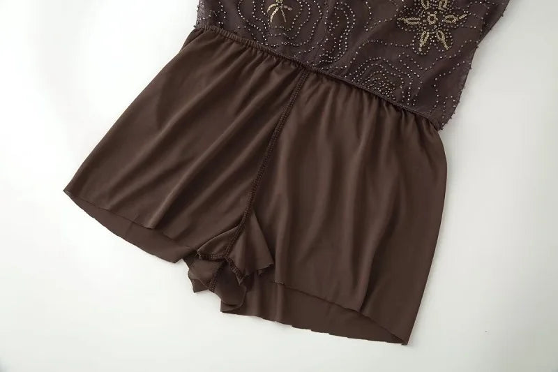 Sequin Wide Leg Pants