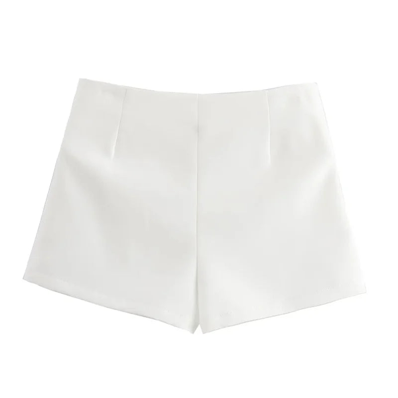 Asymmetric High Waist Mini Skort