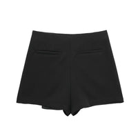 High Waist Mini Asymmetric Skort