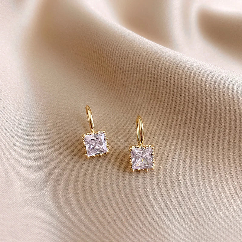 Square Crystal Stone Earrings