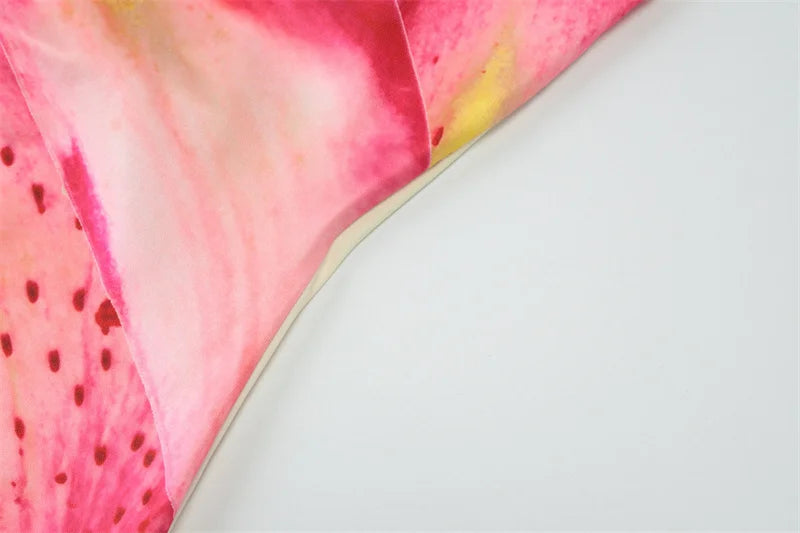 One Shoulder Backless Print Sexy Mini Dress