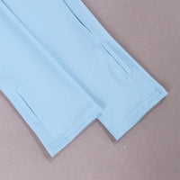 Square Collar Full Sleeve Crop Top+Mini Skirt Set