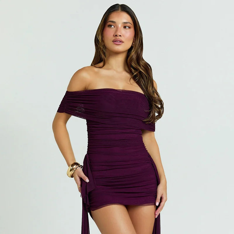 Off-shoulder Strapless Sexy Mini Dress