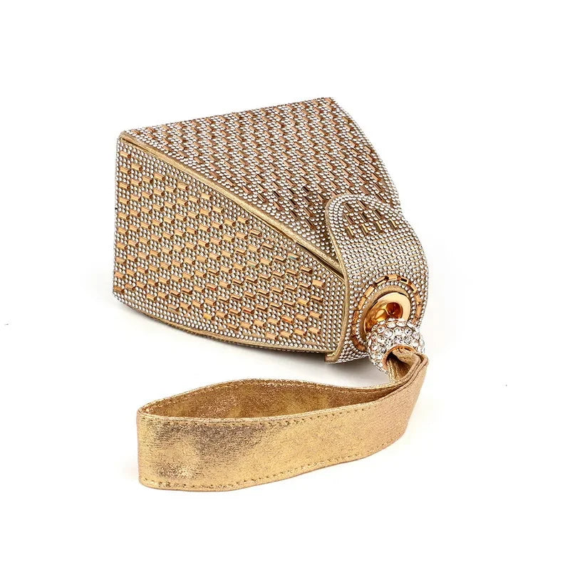 Gilded Pyramid Clutch