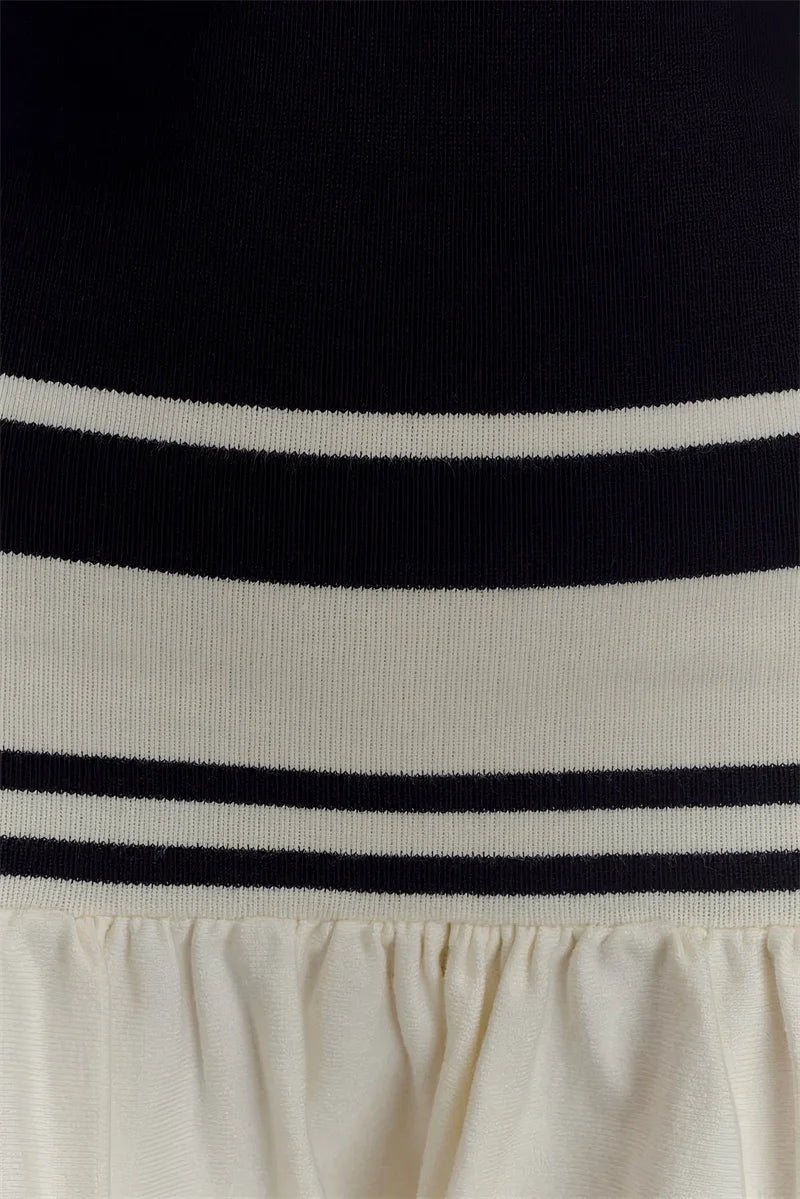 Spaghetti Strap Sleeveless Backless Ruffle Patchwork Mini Dress