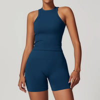 2pcs Seamless Yoga Short / Leggings Set