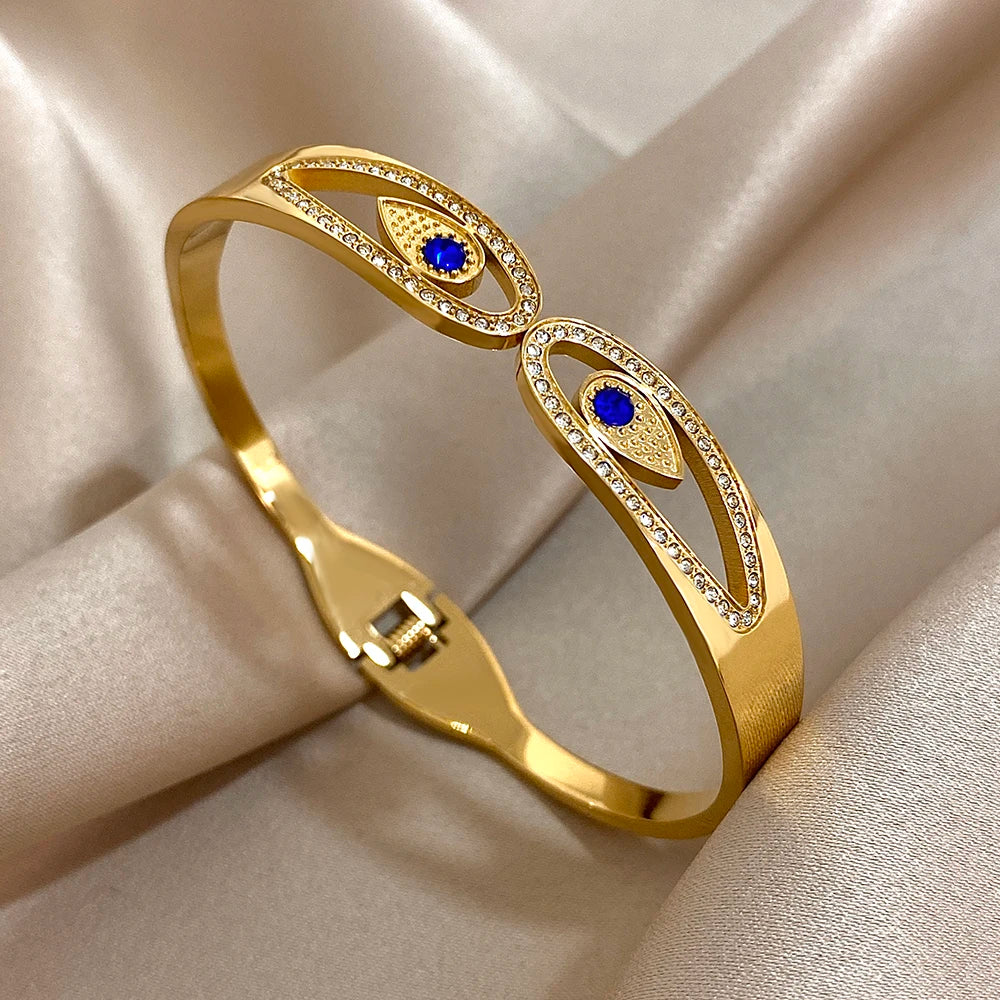 Double Flower Cuff Bracelet