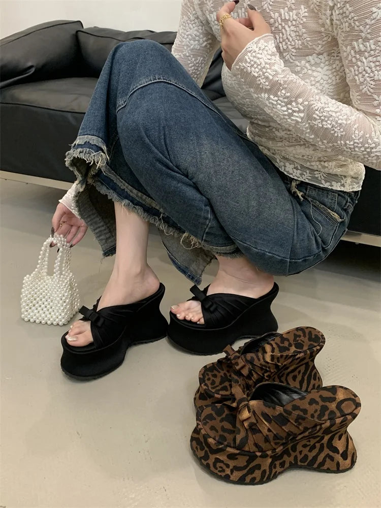Feral Chic Bow Platform Mules