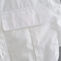 Cropped Button Short sleeve Crop top