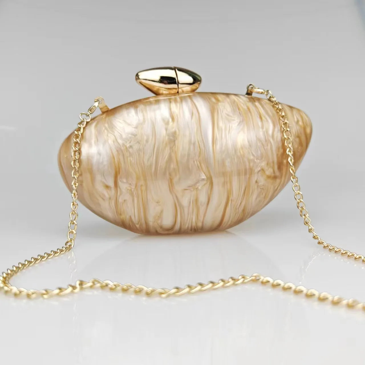 Acrylic Egg Shape Cutch Bag