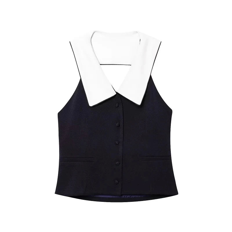 Waistcoat Backless Sleeveless Vest Tops