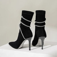 Serpentina Velvet Heel Boots