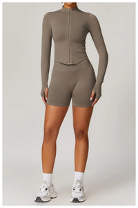 2pcs Seamless Yoga Short / Leggings Set