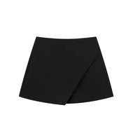 Asymmetric High Waist Mini Skort