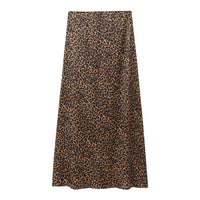 Leopard Print Long Skirt