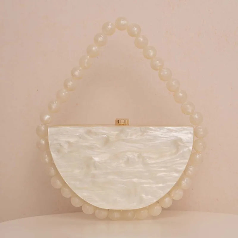 Candy Bead Half-Moon Bag