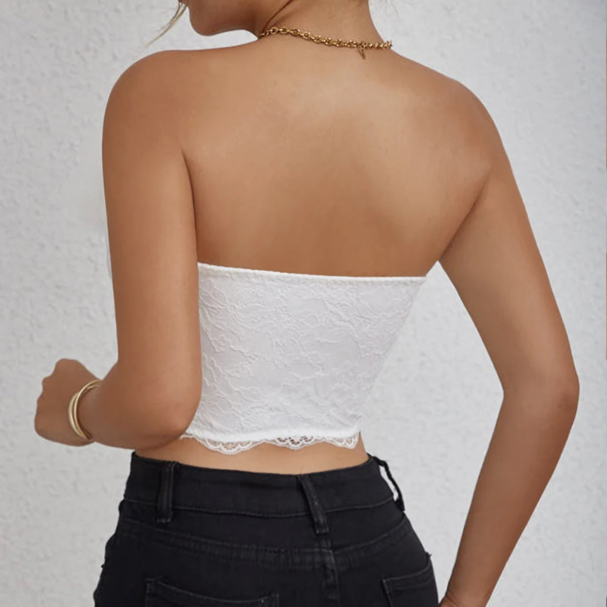 Cloud Nine Lace Feather Top