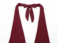 Sexy Ruched Backless  Halter Crop Top