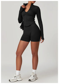 2pcs Seamless Yoga Short / Leggings Set