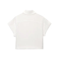 Short Sleeve Zipper Cropped Jacket