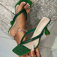 Ruby Luxe Glitter Heels