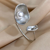 Double Flower Cuff Bracelet