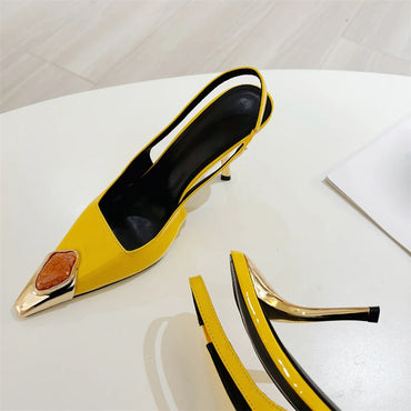Golden Ember Slingbacks