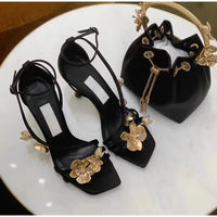 Star style Metal Flowers Stiletto High heels