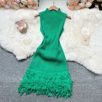 Tropical Flame Fringe Dress