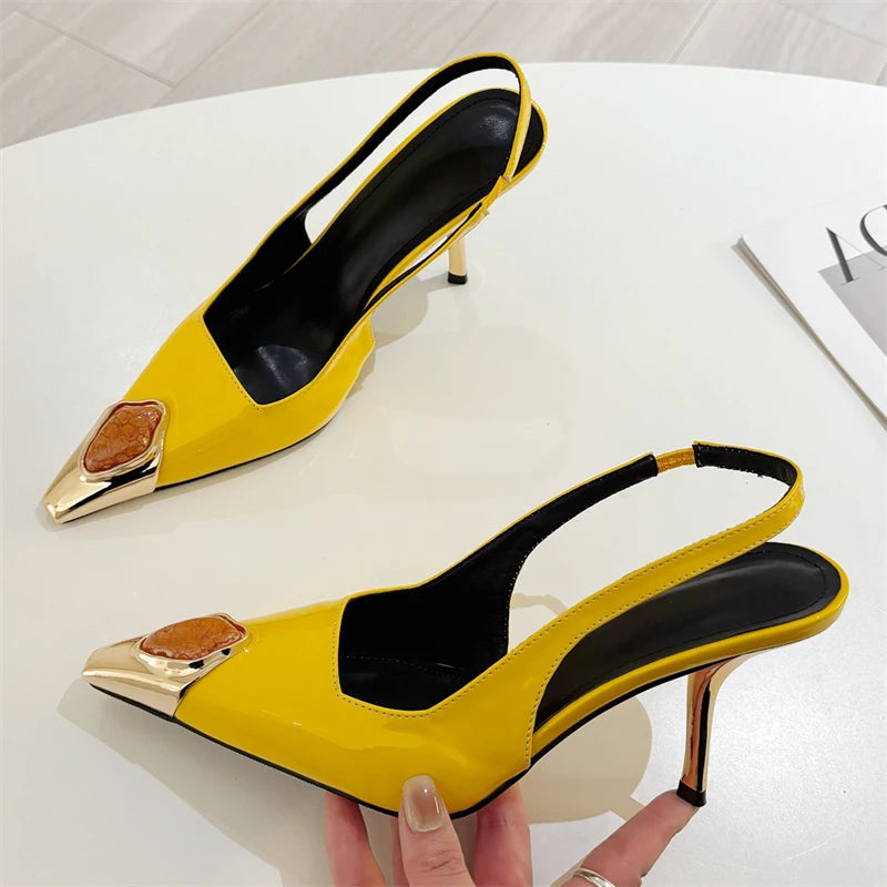 Golden Ember Slingbacks