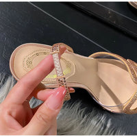 Luxury Rhinestones Transparent PVC Slingback Pumps