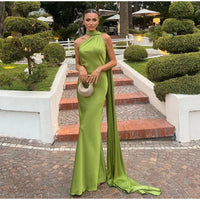 Luxe Radiance Halter Gown