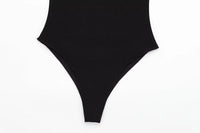 Black off Shoulder Sleeveless Bodysuit