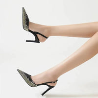 Luxury Rhinestones Gradient Slingbacks