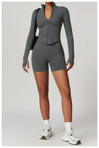 2pcs Seamless Yoga Short / Leggings Set