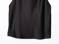 Satin Halter Backless Top