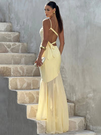 One Shoulder Backless Sexy Maxi Dress